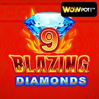 9 Blazing Diamonds Wowpot in rewardburst